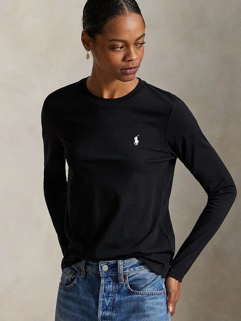 Polo Ralph Lauren longsleeve bawełniany kolor czarny 211898699 - zdjęcie produktu nr 1