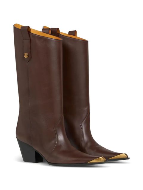 ETRO pointed-toe leather boots - Brown - zdjęcie produktu nr 2