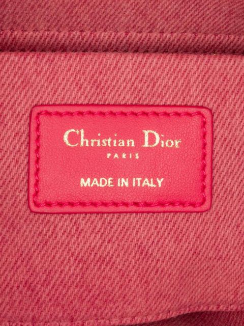 Christian Dior Pre-Owned 2022 Medium Denim Macrocannage Lady D Joy satchel - Pink