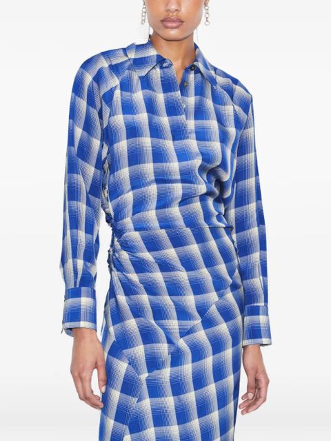 Tory Burch plaid shirtdress - Blue
