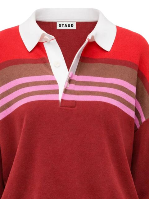 STAUD Sail striped polo shirt - Red - zdjęcie produktu nr 2