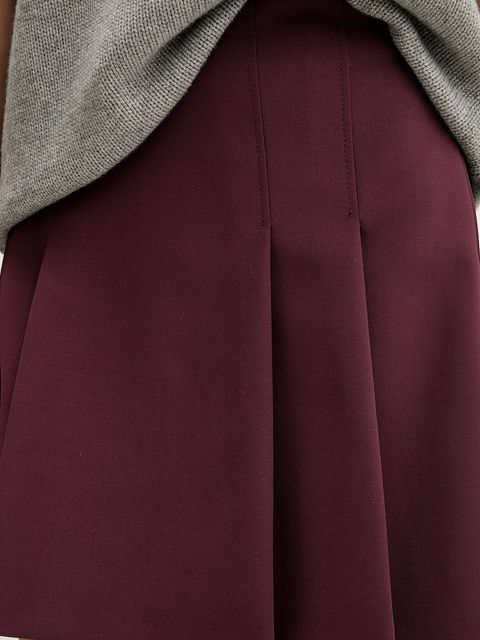 HUGO spódnica Roballo kolor bordowy mini rozkloszowana 50554462