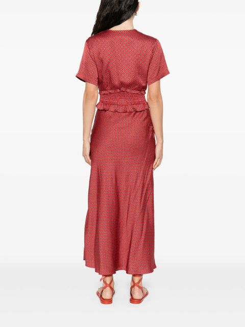 SANDRO printed dress - Red
