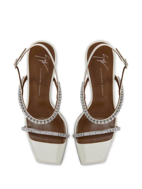 Giuseppe Zanotti 90mm Valentiine Crystal sandals - White