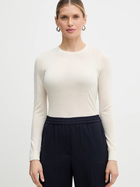 BOSS sweter wełniany Ferpina damski kolor beżowy lekki 50544987 - zdjęcie produktu nr 1