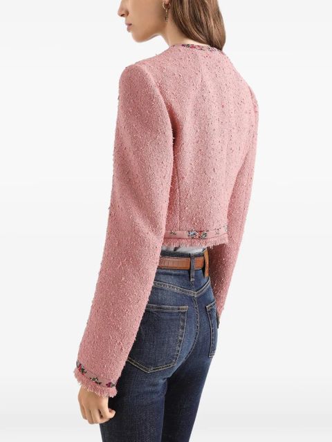 Dolce & Gabbana floral-trim jacket - Pink