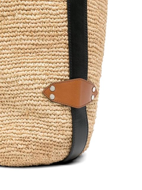 ISABEL MARANT Bayia raffia tote bag - Neutrals