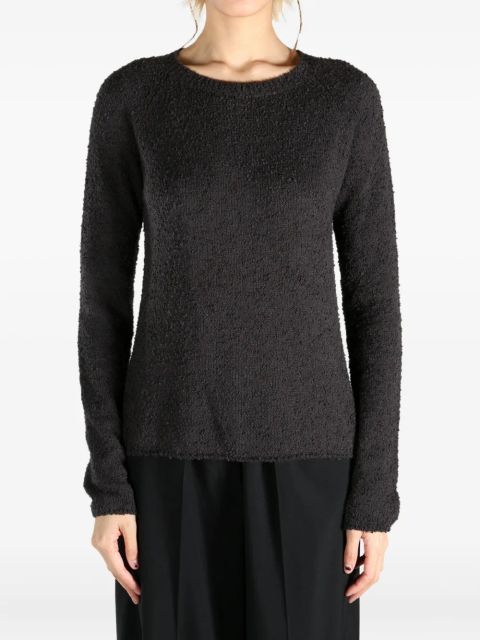 The Row textured long-sleeve jumper - Black