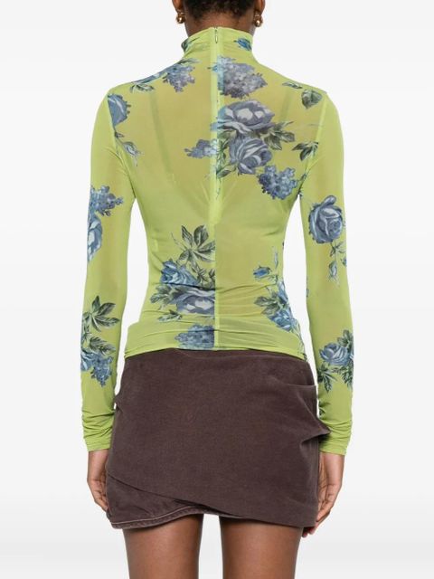 Magda Butrym floral-print gathered top - Green