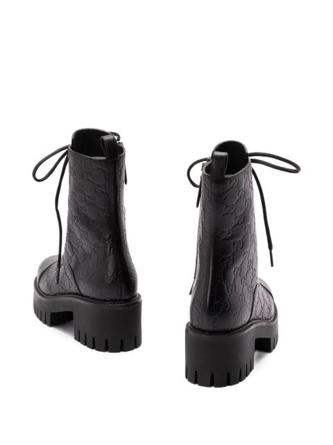 Gucci GG-monogram lace-up boots - Black - zdjęcie produktu nr 2