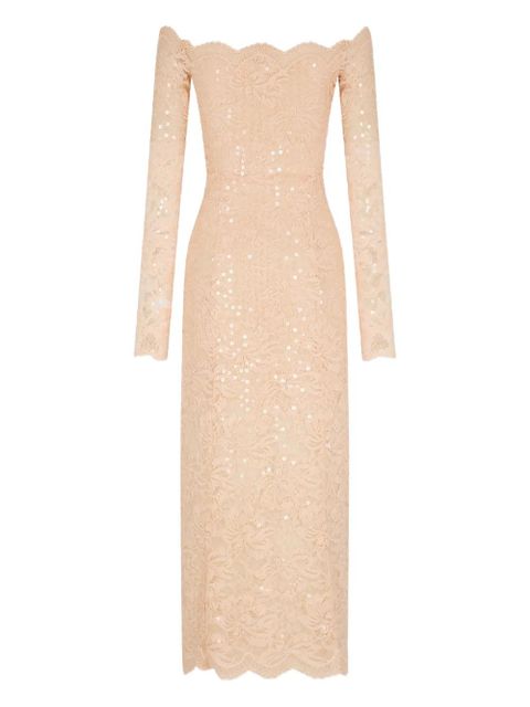 Rabanne sequined long-sleeve maxi dress - Pink