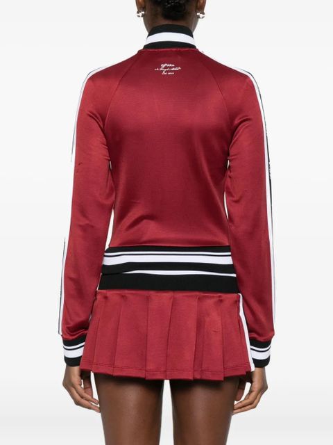 Off-White stripe-trim track jacket - Red