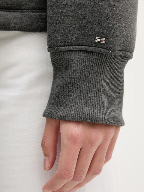 Tommy Hilfiger bluza damska kolor szary z kapturem gładka WW0WW46815