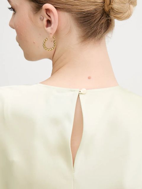 Calvin Klein sukienka kolor beżowy maxi prosta LV044B045G