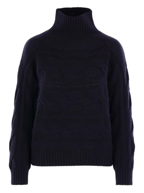 Max Mara cable-knit high-neck sweater - Blue - zdjęcie produktu nr 1