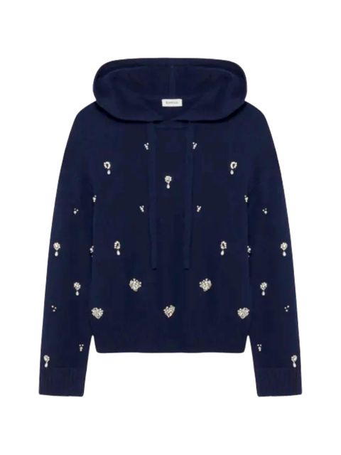 Simkhai Karmen crystal-embellished hoodie - Blue - zdjęcie produktu nr 1