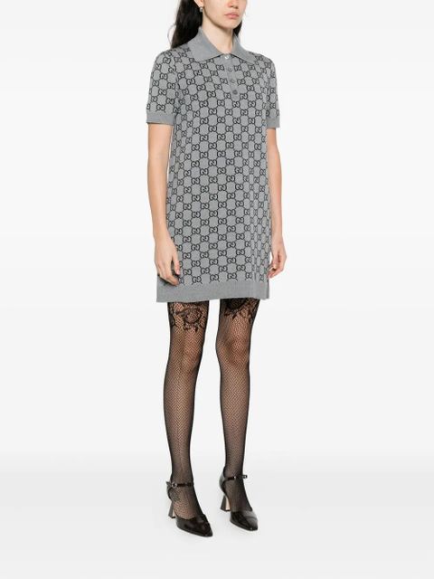 Gucci GG-pattern mini dress - Grey
