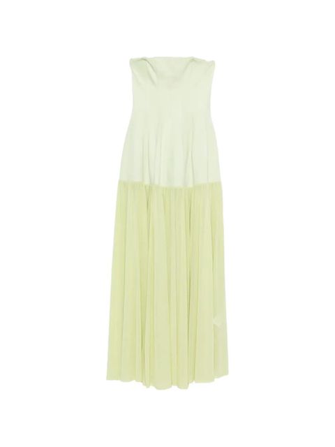Simkhai pleated strapless maxi dress - Green - zdjęcie produktu nr 1
