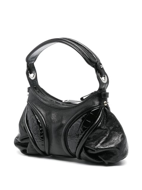 Marine Serre small Futura shoulder bag - Black