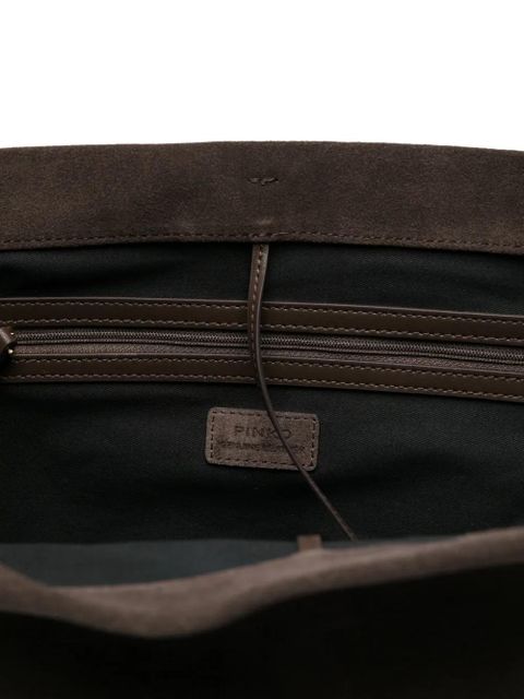 PINKO big suede shoulder bag - Brown