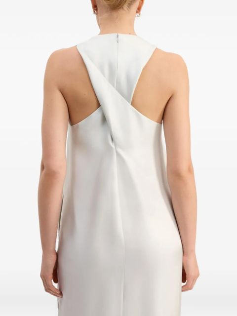 LouLou de Saison Paloma twisted back midi dress - Neutrals