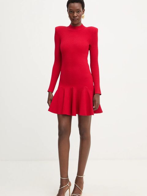 Retrofete sukienka Sydonie kolor czerwony mini rozkloszowana FW24-9733 - zdjęcie produktu nr 2