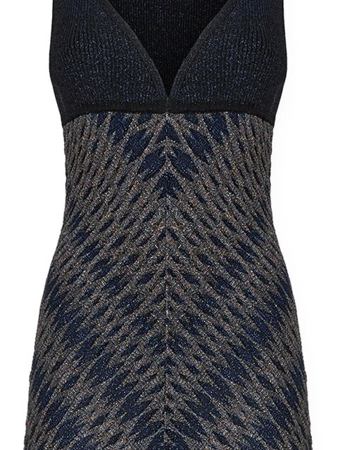 Missoni diamond-patterned V-neck maxi dress - Blue - zdjęcie produktu nr 2