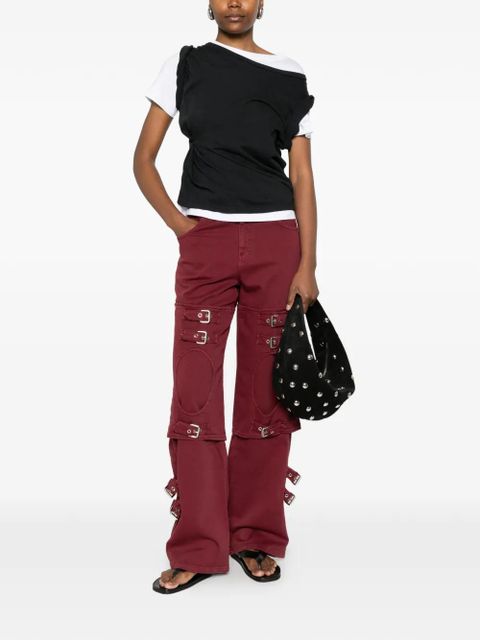 Blumarine buckle-detail boyfriend jeans - Red - zdjęcie produktu nr 2