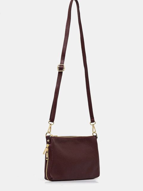 Answear.LAB torebka skórzana kolor bordowy - zdjęcie produktu nr 2