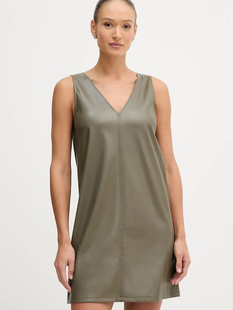 United Colors of Benetton sukienka kolor zielony mini rozkloszowana 4M3CDV0BY - zdjęcie produktu nr 1