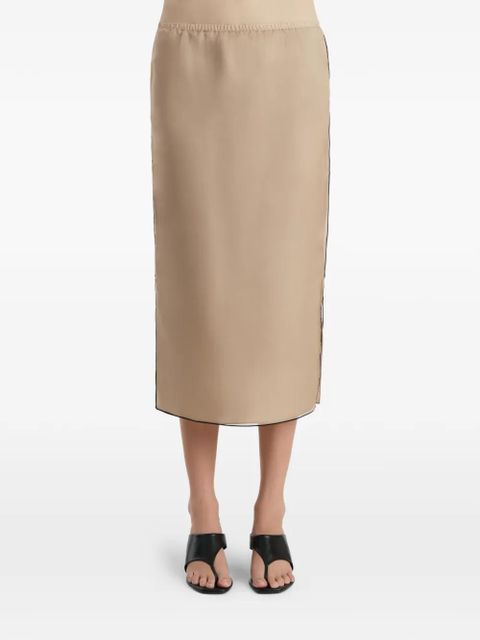 KHAITE silk skirt - Neutrals