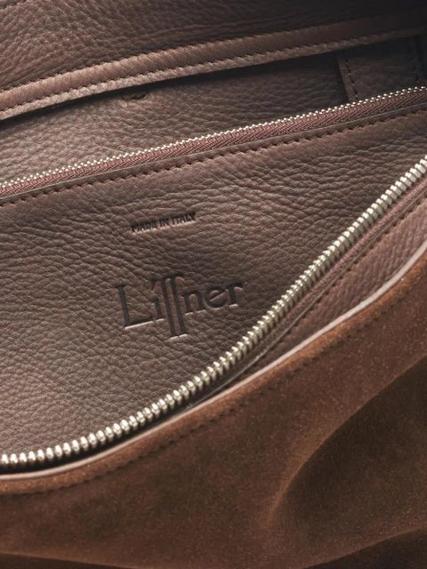 Liffner petite penne calf suede tote bag - Brown