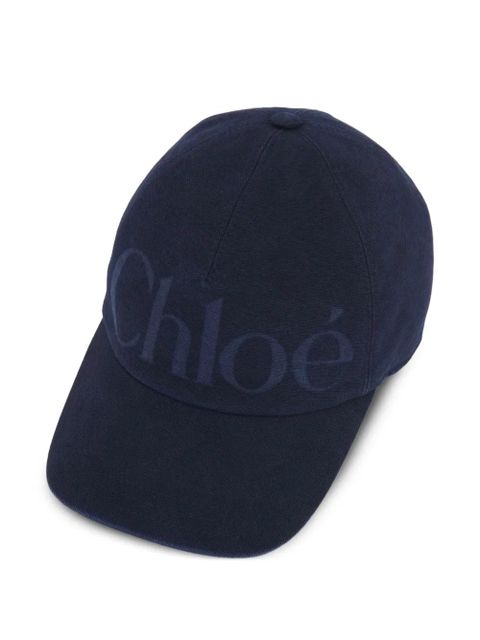 Chloé logo-print baseball cap - Blue