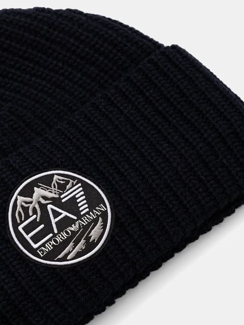 EA7 Emporio Armani czapka z dodatkiem wełny kolor granatowy AF18020.7X000243 - zdjęcie produktu nr 2