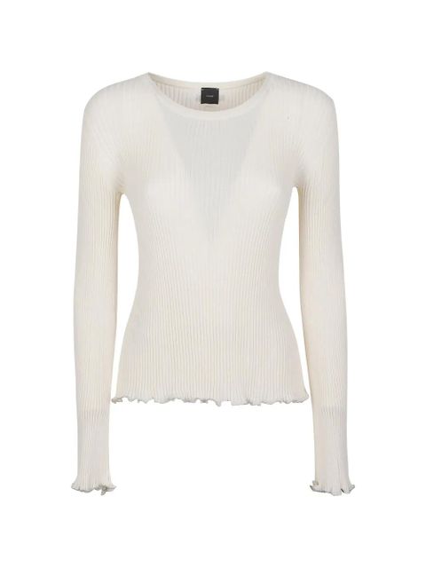 PINKO ruffled knitted top - Neutrals - zdjęcie produktu nr 1