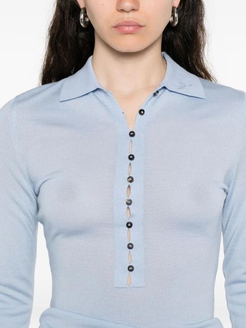 Jacquemus merino-wool polo shirt - Blue