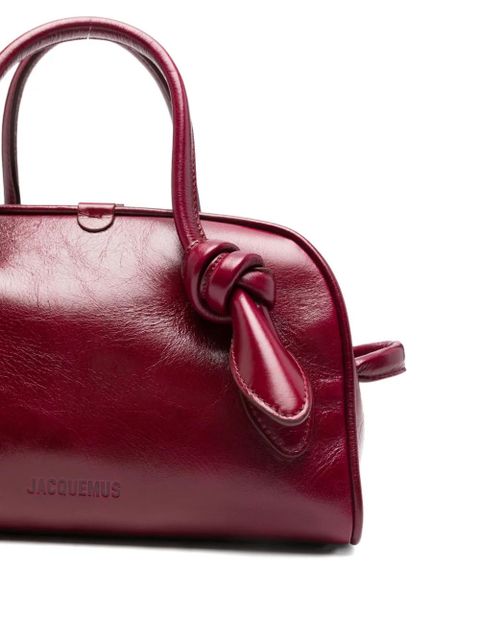 Jacquemus top-handle knot-detail bag - Red