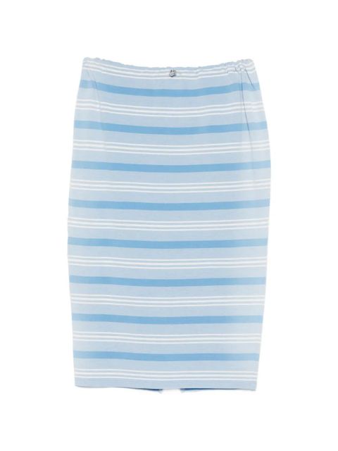 Prada drawstring-waist stripe midi skirt - Blue - zdjęcie produktu nr 1