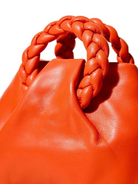 Hereu Bombon braided-handle bucket bag - Orange