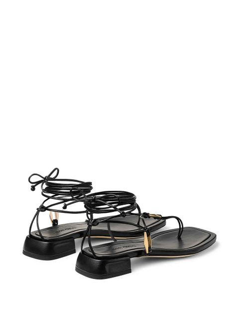 Jimmy Choo Onyxia leather sandals - Black - zdjęcie produktu nr 2