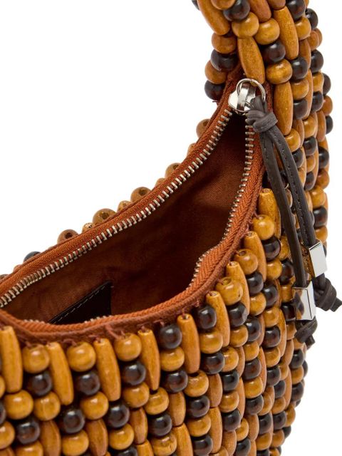 STAUD Reef beaded tote bag - Brown