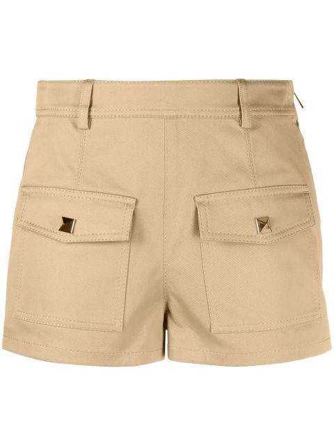 Valentino Garavani stretch-cotton low-rise shorts - Neutrals - zdjęcie produktu nr 1