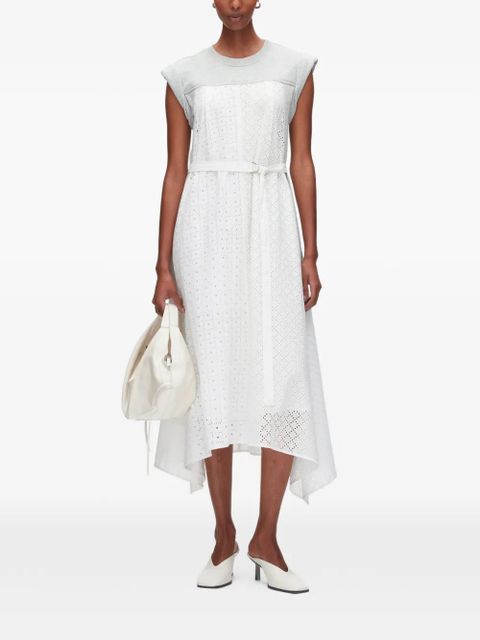 3.1 Phillip Lim Terry eyelet belted midi dress - White - zdjęcie produktu nr 2