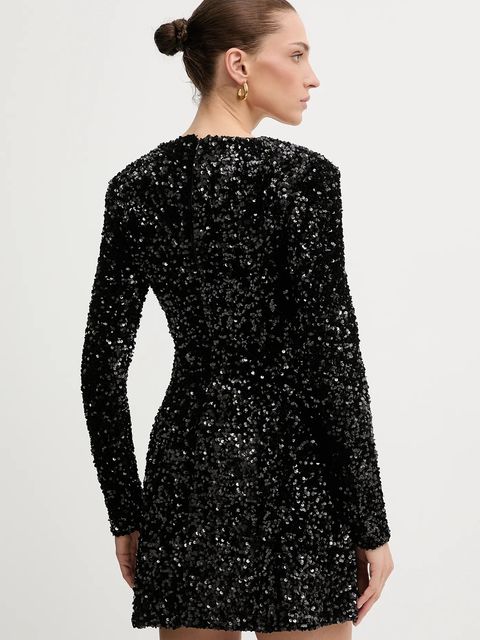 Bardot sukienka kolor czarny mini rozkloszowana 60054DB