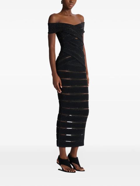 Balmain knit bodycon midi dress - Black