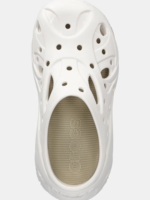 Crocs klapki Caged W Clog damskie kolor biały na platformie 211141
