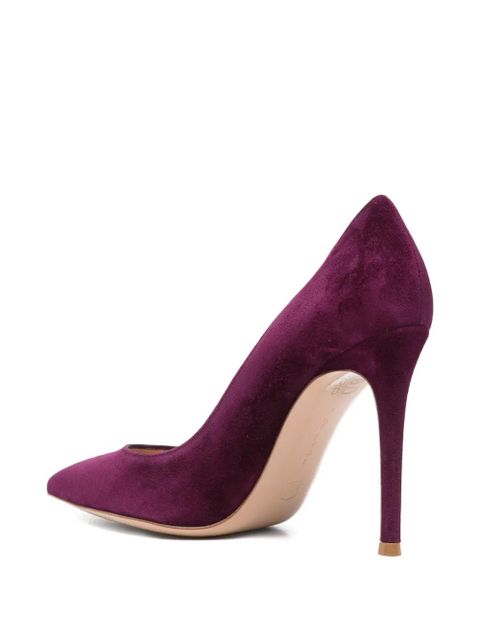 Gianvito Rossi pointed-toe suede pumps - Purple