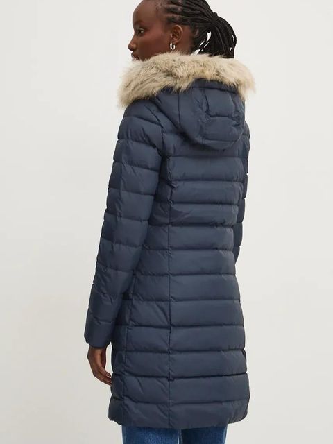 Tommy Jeans kurtka puchowa damska kolor granatowy zimowa DW0DW18864