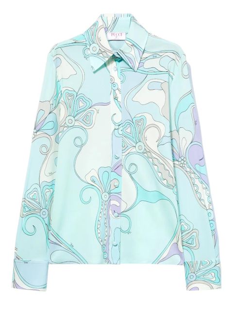 PUCCI orchidee-print shirt - Blue - zdjęcie produktu nr 1