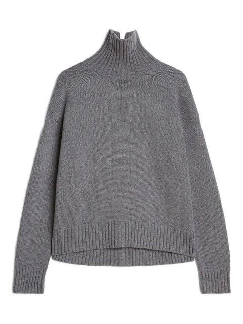 Jil Sander high-neck ribbed-cuff sweater - Grey - zdjęcie produktu nr 1